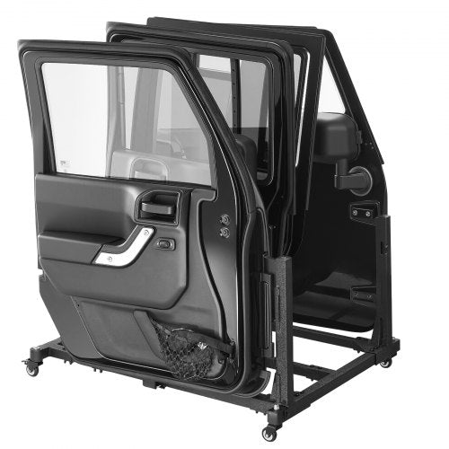Jeep Door Storage Cart 4 Doors Moveable Storage Cart Rack with Thickened