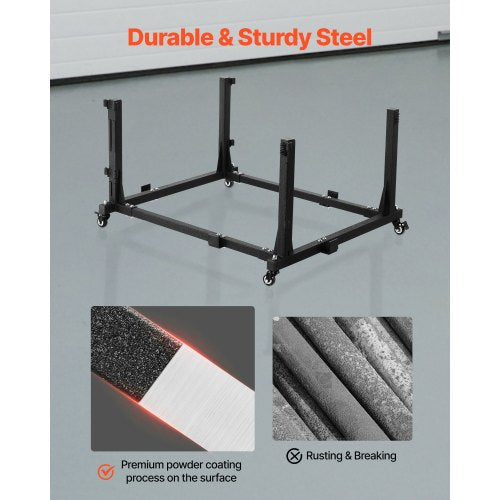 Jeep Door Storage Cart 4 Doors Moveable Storage Cart Rack with Thickened