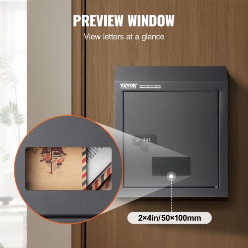 Sturdy Metal Key Locker Combo Lock Mountable on Wall 12 Charcoal Gray