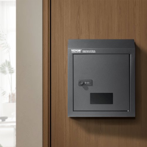 Sturdy Metal Key Locker Combo Lock Mountable on Wall 12 Charcoal Gray