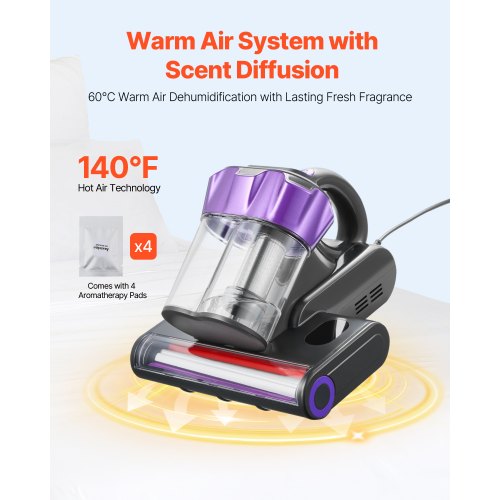 Mattress Vacuum Cleaner 550W Bed Vacuum Cleaner with 18Kpa Powerful Suction