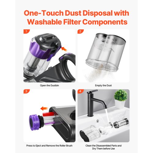 Mattress Vacuum Cleaner 550W Bed Vacuum Cleaner with 18Kpa Powerful Suction