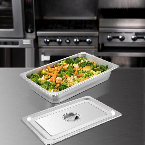 4 Pack Steam Table Pans 209 x 128 x 3.9 Inch Deep Steam Table Pan Full