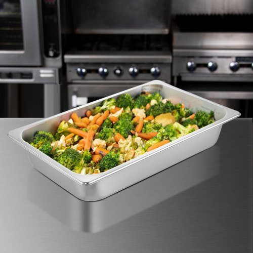6 Pack Steam Table Pans 209 x 128 x 3.9 Inch Deep Steam Table Pan Full