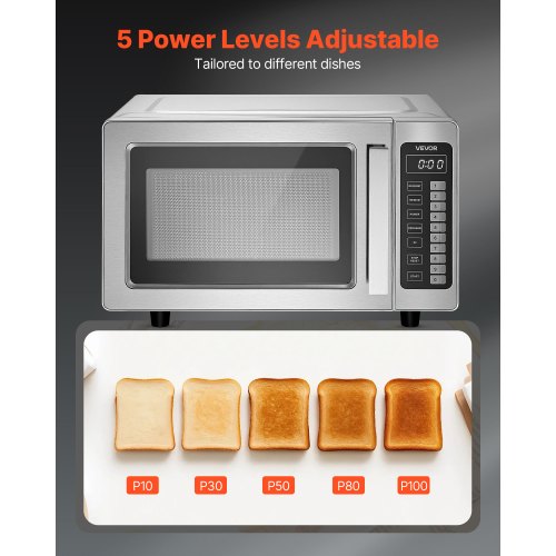 Countertop Microwave Oven 09 Cu Ft 1000W Digital Stainless Steel