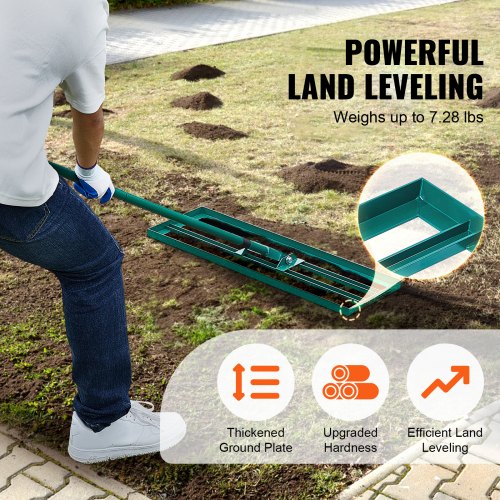 Lawn Leveling Rake 30x10 Level Lawn Tool Heavyduty Lawn Leveler with 78