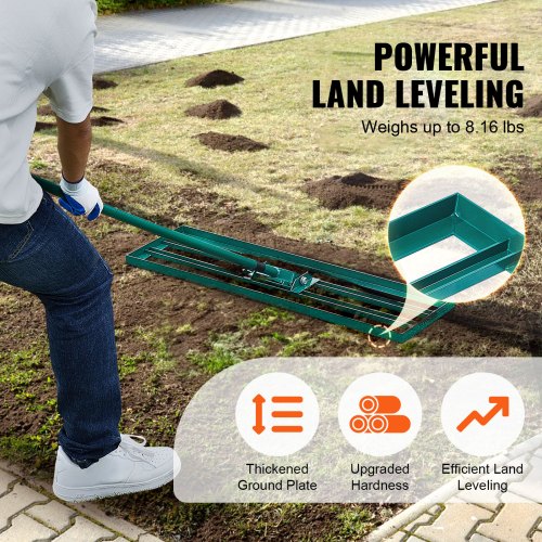 Lawn Leveling Rake 36x10 Level Lawn Tool Heavyduty Lawn Leveler with 78