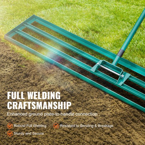 Lawn Leveling Rake 48x10 Level Lawn Tool Heavyduty Lawn Leveler with 78
