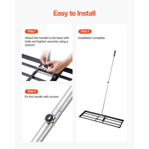 Lawn Leveling Rake Lawn Leveler with 83.9 in Handle 36x10 in Ground Plate