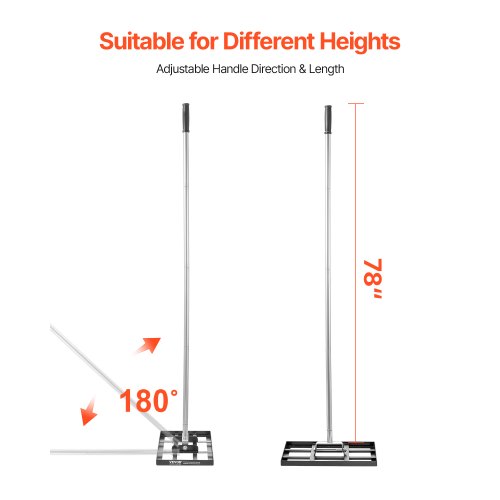 Lawn Leveling Rake Lawn Leveler with 78 in Handle 17x10 in Ground Plate