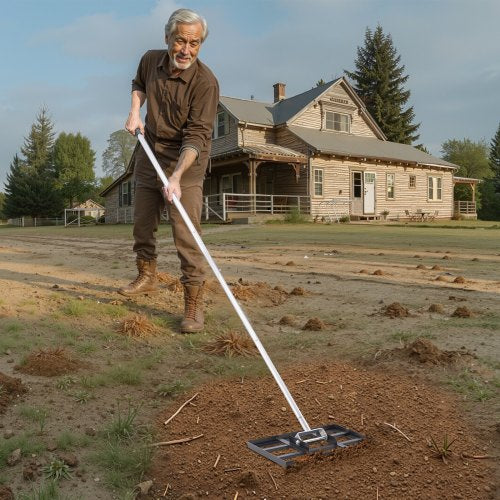 Lawn Leveling Rake Lawn Leveler with 78 in Handle 17x10 in Ground Plate