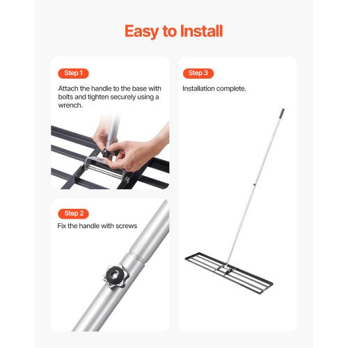 Lawn Leveling Rake Lawn Leveler with 83.9 in Handle 48x10 in Ground Plate
