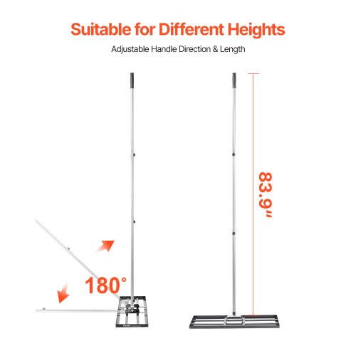 Lawn Leveling Rake Lawn Leveler with 83.9 in Handle 30x10 in Ground Plate