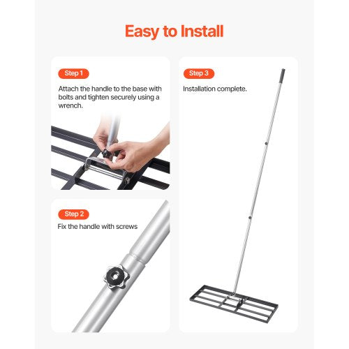 Lawn Leveling Rake Lawn Leveler with 83.9 in Handle 30x10 in Ground Plate