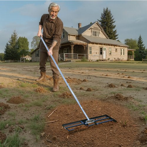 Lawn Leveling Rake Lawn Leveler with 83.9 in Handle 30x10 in Ground Plate