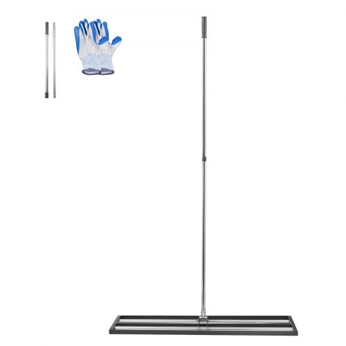 Updated Lawn Leveling Rake with Roller 48 x 10 Stainless Steel Lawn