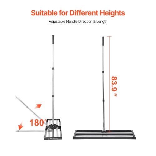Updated Lawn Leveling Rake with Roller 36 x 10 Stainless Steel Lawn