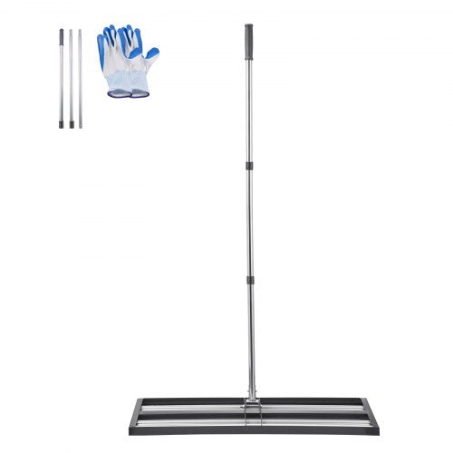 Updated Lawn Leveling Rake with Roller 36 x 10 Stainless Steel Lawn
