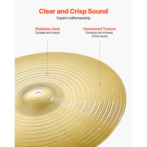 Cymbal Pack 4 Pieces Cymbals for Drum Set Alloy Cymbals Drum Set Includes
