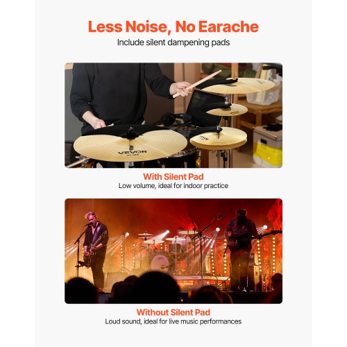 Cymbal Pack 4 Pieces Cymbals for Drum Set Alloy Cymbals Drum Set Includes