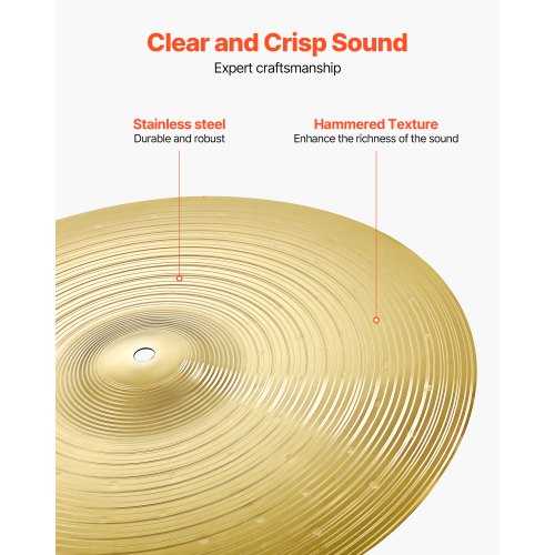 Cymbal Pack 3 Pieces Cymbals for Drum Set Alloy Cymbals Drum Set Includes