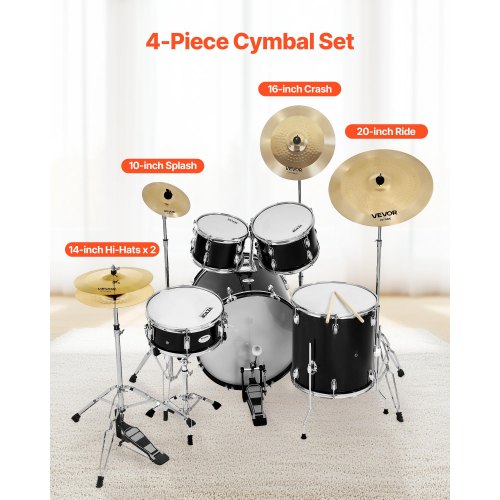 Cymbal Pack 4 Pieces Cymbals for Drum Set Alloy Cymbals Drum Set Includes