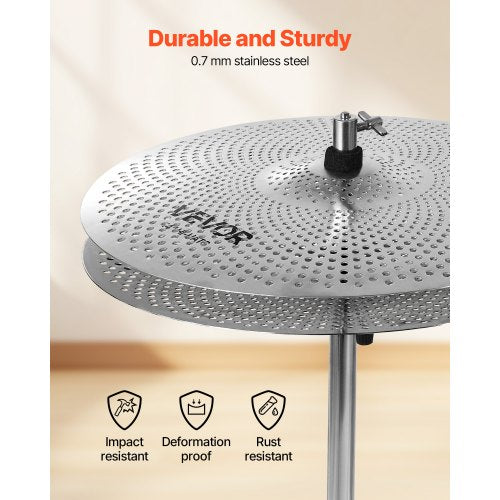 Low Volume Cymbal Pack 4 Pieces Quiet Cymbals for Drum Set Alloy Cymbals