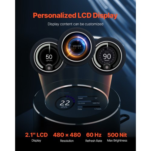 CPU Liquid Cooler AIO CPU Water Cooler – 3 x 120mm PWN Fans Pump
