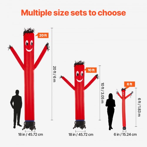 6 ft Air Dancers Wacky Waving Inflatable Tube Man with 115 HP Blower Fan