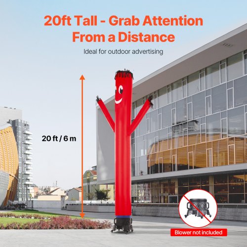 20FT Inflatable Advertising Air Wind Tube Wavy Man Dancer NO Blower