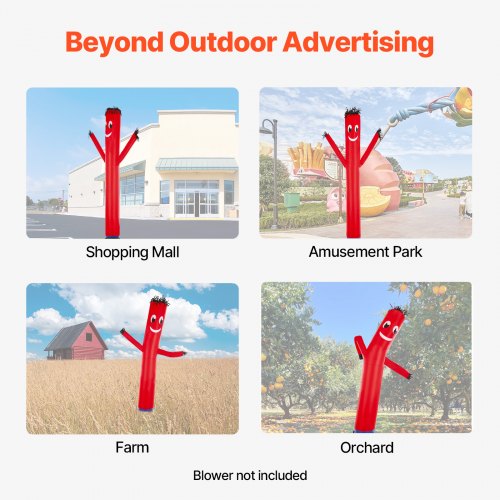 20FT Inflatable Advertising Air Wind Tube Wavy Man Dancer NO Blower
