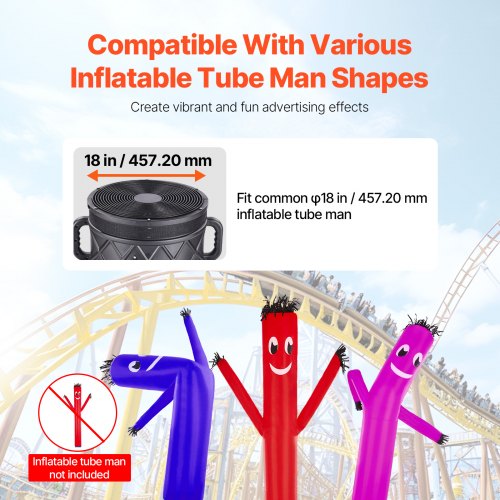 Inflatable Tube Man Blower 1 HP Blower Fan for Wacky Waving Inflatable