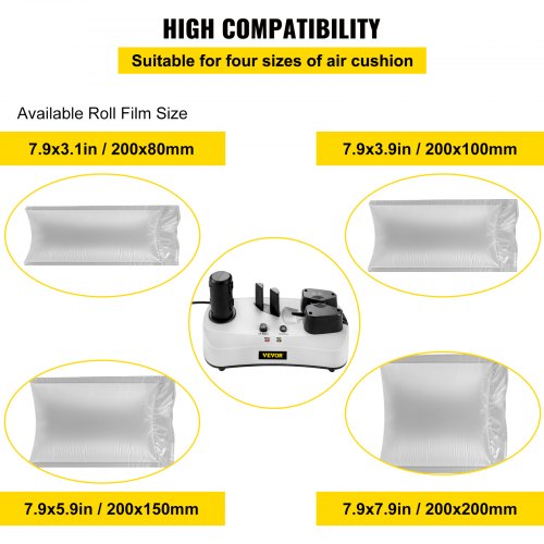 Air Cushion Machine Sealing Speed 7278 ftmin Air Pillow Machine 110V