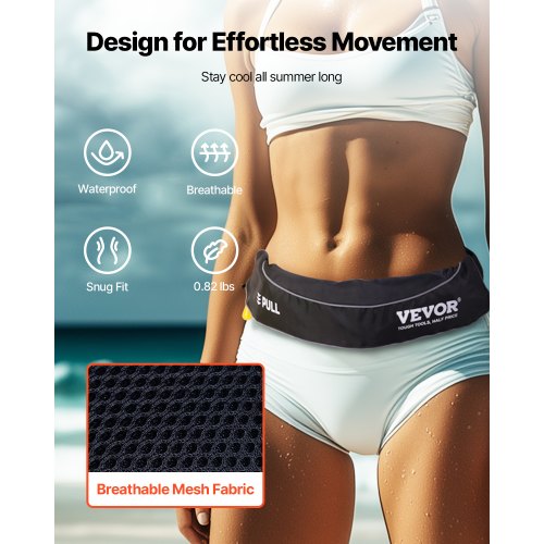 Manual Inflatable Belt Pack for Adults 105N Buoyancy Over 80 Pounds and Up to 59