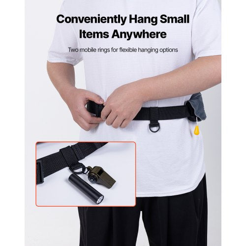 Manual Inflatable Belt Pack for Adults 105N Buoyancy Over 80 Pounds and Up to 59