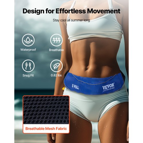 Manual Inflatable Belt Pack for Adults 105N Buoyancy Over 80 Pounds and Up to 59