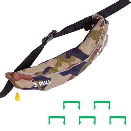 Manual Inflatable Belt Pack for Adults 105N Buoyancy Over 80 Pounds and Up to 59