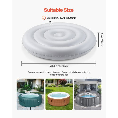 Inflatable Hot Tub Cover 4.5 Ft Round Hot Tub Cover Protector Insulated