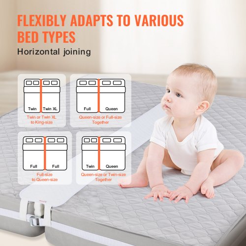 Bed Bridge King Bed Converter Kit Split King Gap Filler for Adjustable Bed