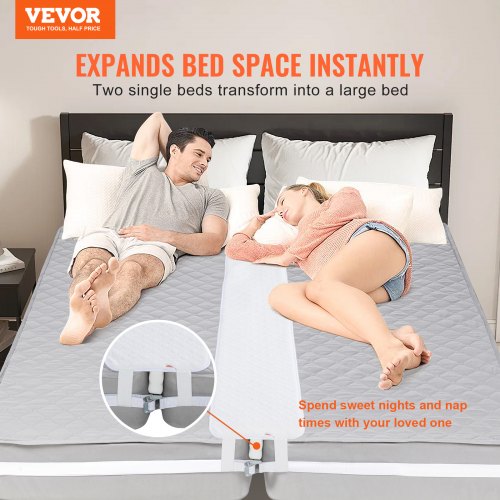 Bed Bridge King Bed Converter Kit Split King Gap Filler for Adjustable Bed