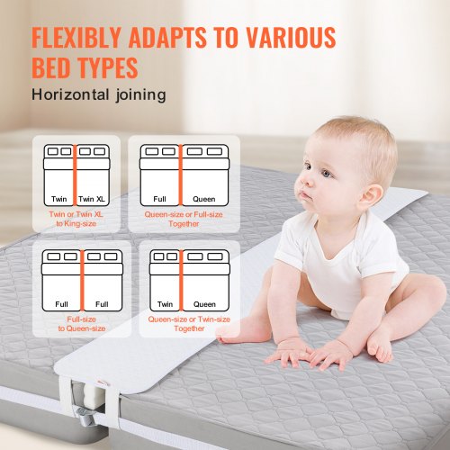 Bed Bridge King Bed Converter Kit Split King Gap Filler for Adjustable Bed