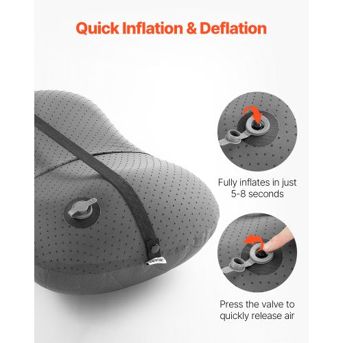 Inflatable Camping Pillow 5Inch Thickened Travel Pillow Soft Backpacking