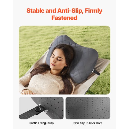 Inflatable Camping Pillow 5Inch Thickened Travel Pillow Soft Backpacking