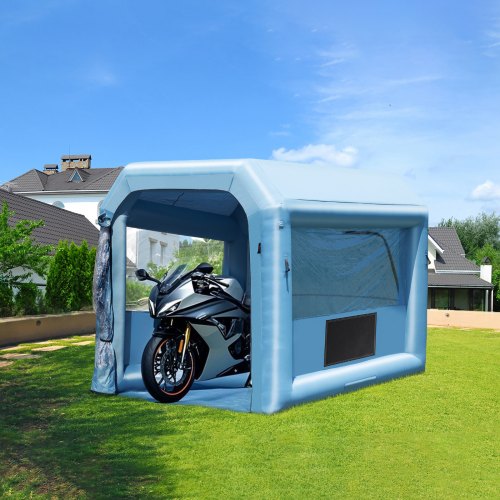 Inflatable Paint Booth 9.8 x 8.2 x 8.2 ft Inflatable Spray Booth with 550W