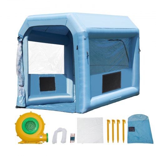 Inflatable Paint Booth 9.8 x 8.2 x 8.2 ft Inflatable Spray Booth with 550W