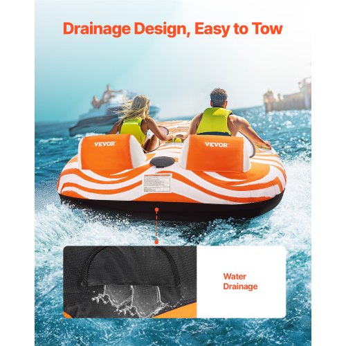 Towable Tubes for Boating 2 Person Inflatable Boat Tubes and Towables with 2