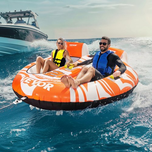 Towable Tubes for Boating 2 Person Inflatable Boat Tubes and Towables with 2
