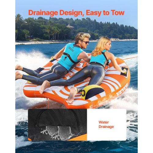 Towable Tubes for Boating 12 Riders Inflatable Towable Tube for Boat to Pull