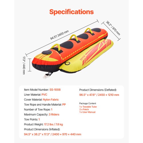 Towable Tubes for Boating 13 Riders Inflatable Boat Tubes and Towables
