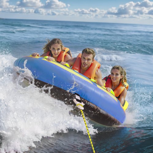Towable Tube for Boating 13 Riders Inflatable Towable Tube with Bumper